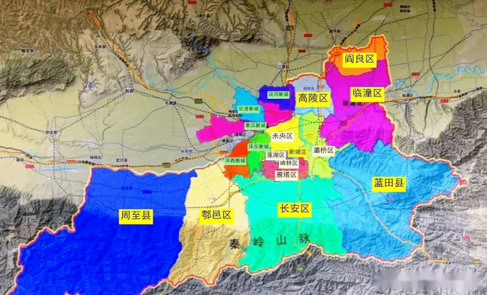 西安市西咸新区地图图片