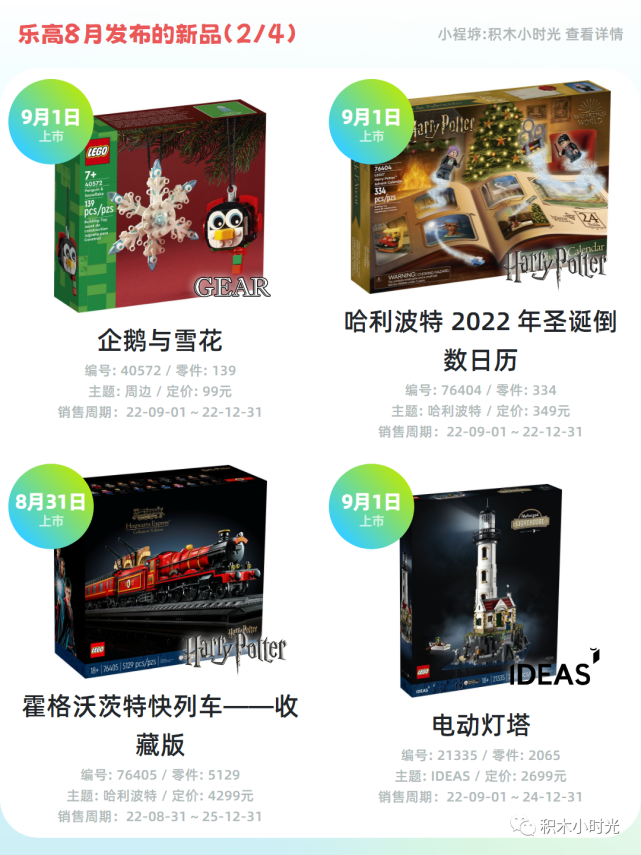 乐高8月新品盘点