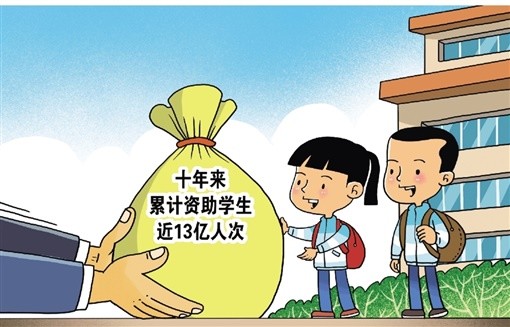 5亿人次,资助范围逐步扩大,规模稳步增长,实现了资助政策"所有学段