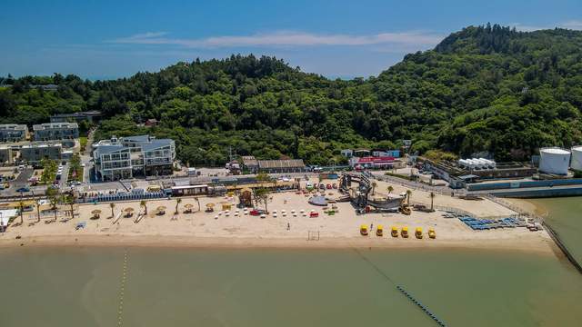 温州洞头旅游,韭菜岙沙滩,海上活动太好玩了