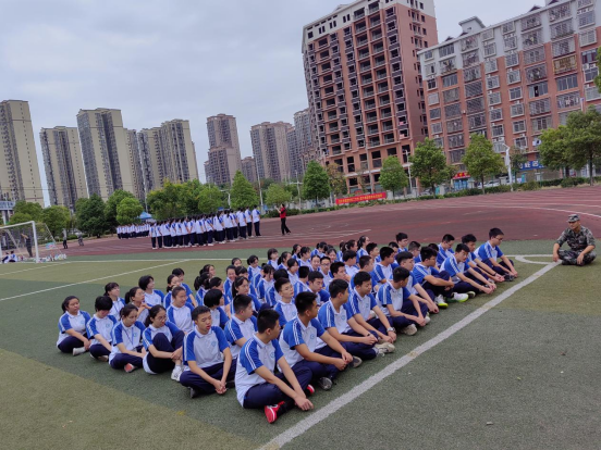 永州四中高一新生军训精彩瞬间