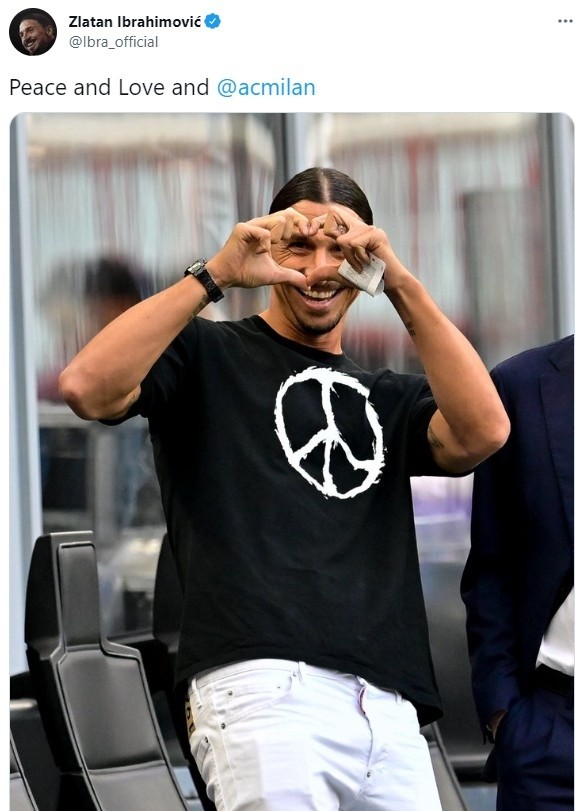 赢下同城德比战伊布赛后晒比心照和平爱还有ac米兰