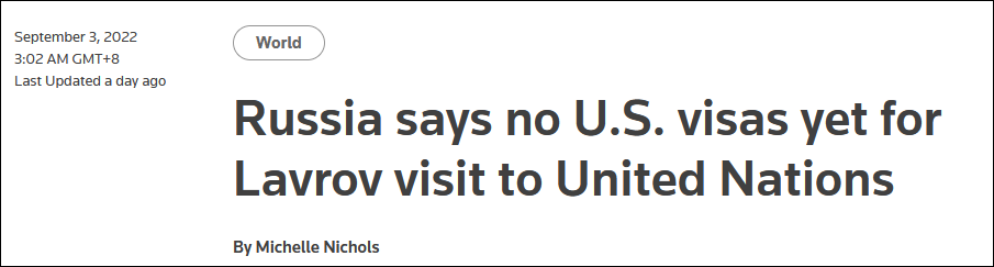 俄常驻联合国代表：联合国大会临近，美国尚未对俄代表团发放签证