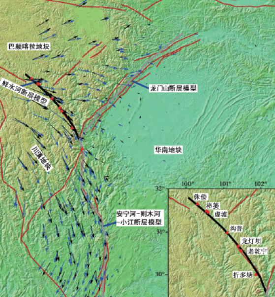 四川地震断裂带地图图片