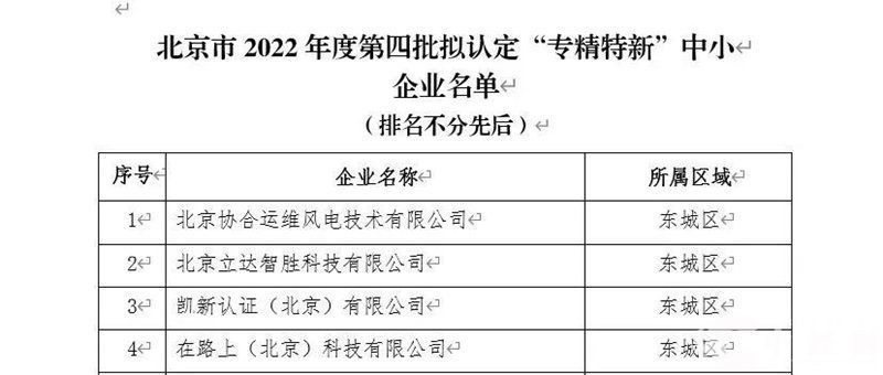 中氢新能被认定为北京市“专精特新”中小企业清华经管学院2023已更新(网易/腾讯)