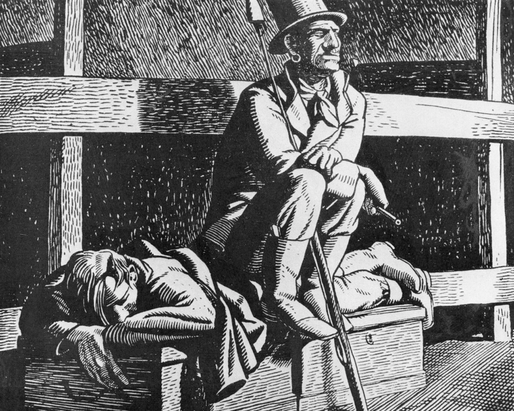 洛克威尔·肯特插画 《白鲸》澎湃新闻:洛克威尔·肯特笔下的版画和