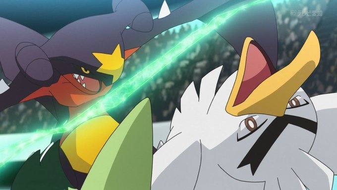 宝可梦旅途横刀立马帅爆全场的大葱鸭差点打赢竹兰的烈咬陆鲨