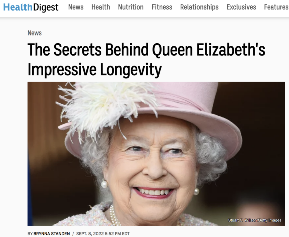 英国女王的长寿秘诀：不要把自己看得太重要