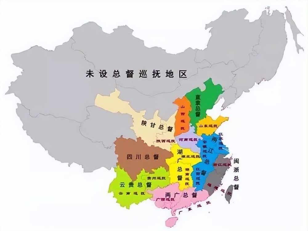 清朝九大总督地图图片