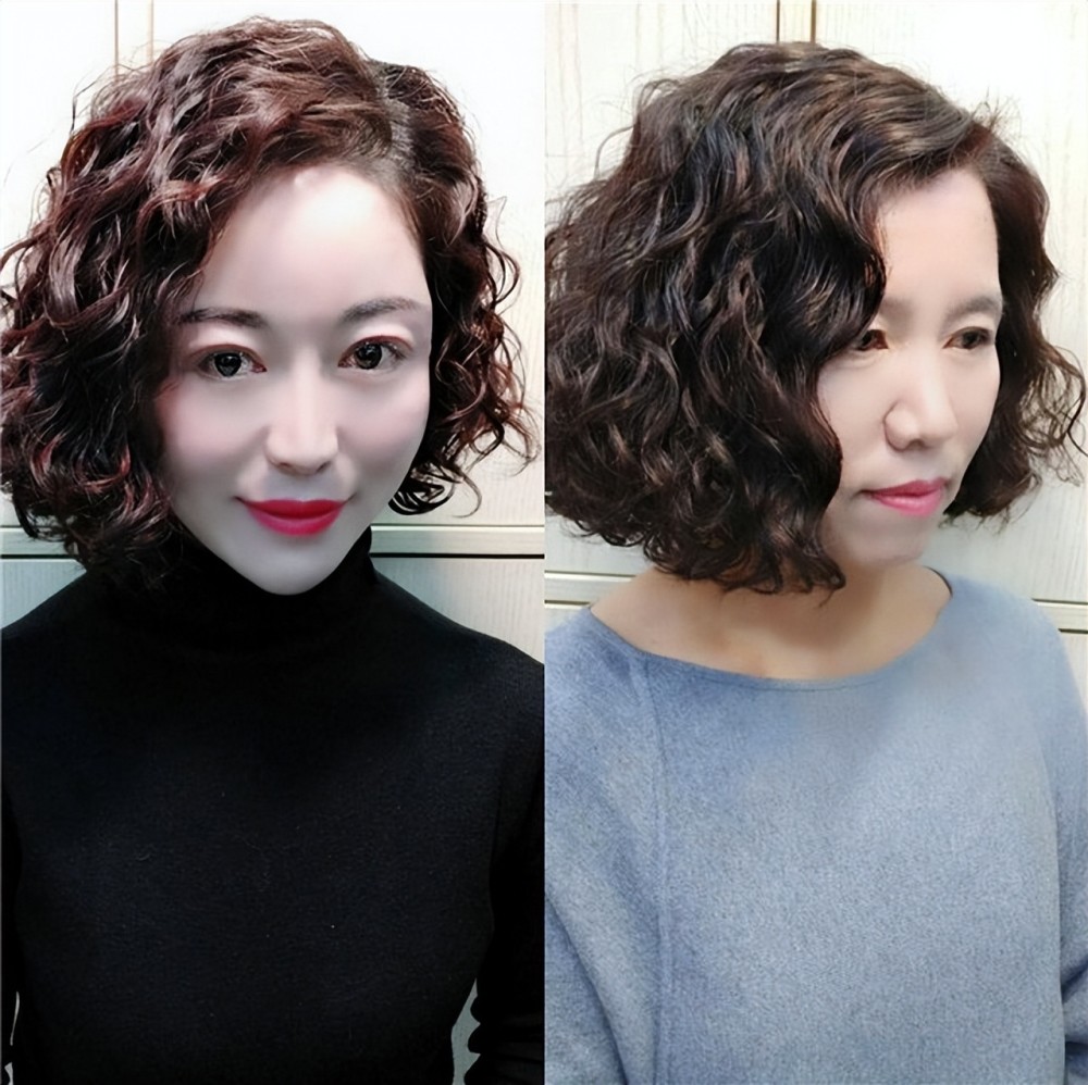 女人过了50岁,头发建议剪短点,今年流行这4种落肩烫,洋气减龄插图6