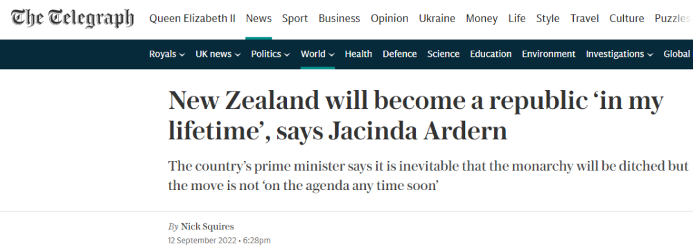 继澳总理后，新西兰总理表态：新西兰将在我“有生之年”成为共和国睿丁英语怎么样