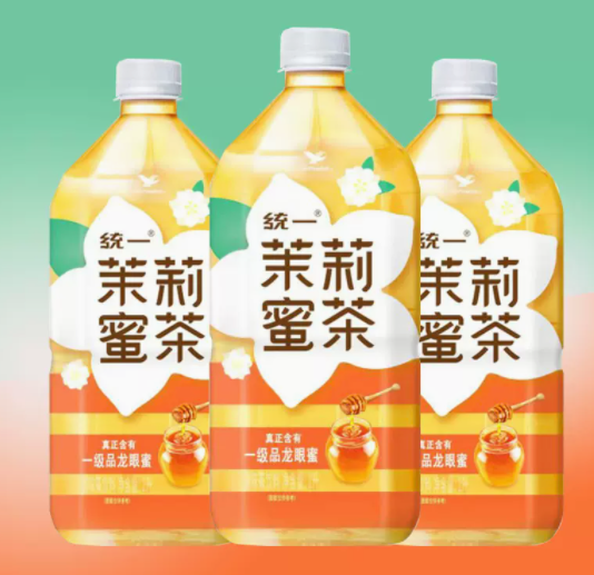 日前,統一茉莉蜜茶1l牛飲裝全新上市.