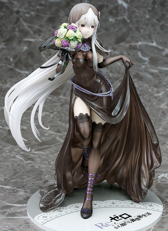 re0:强欲魔女艾姬多娜婚纱手办 独特的黑婚纱 袜子拿来泡多娜茶_腾讯