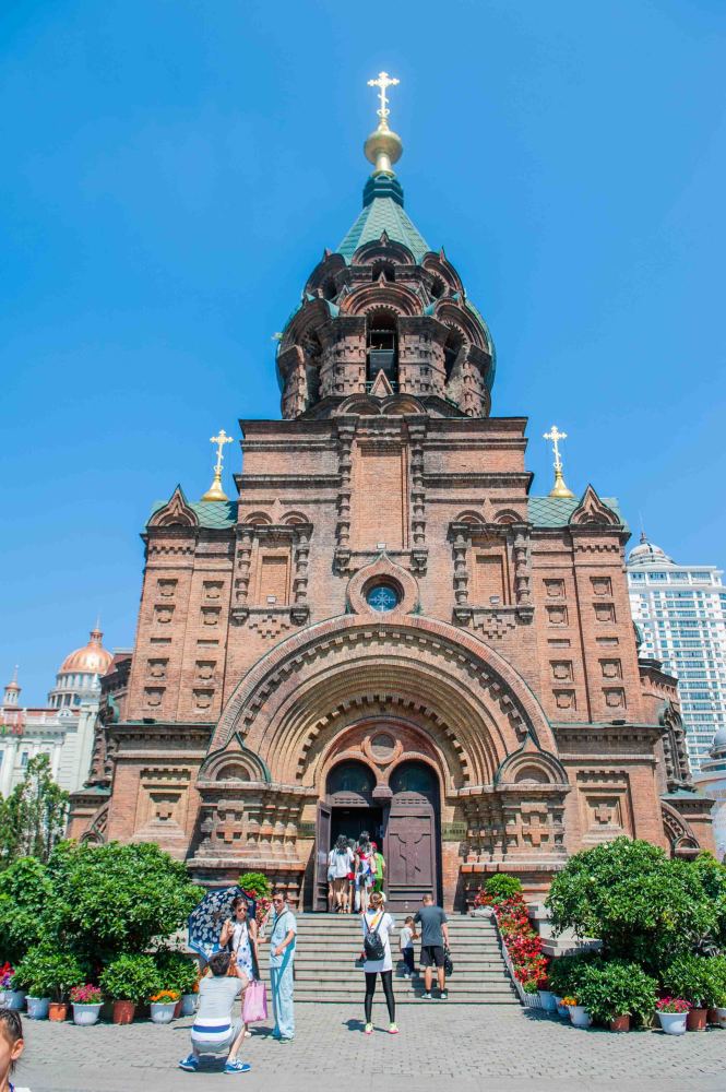 哈尔滨超美的大教堂充满着俄式风格来东北旅行必去景点