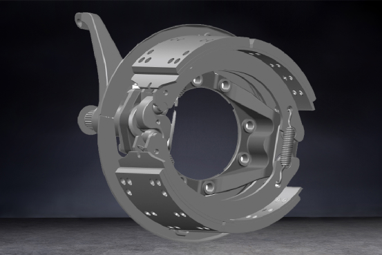 而将鼓式制动器与空气制动系统相连将会容易的多,压缩气体只需推动一