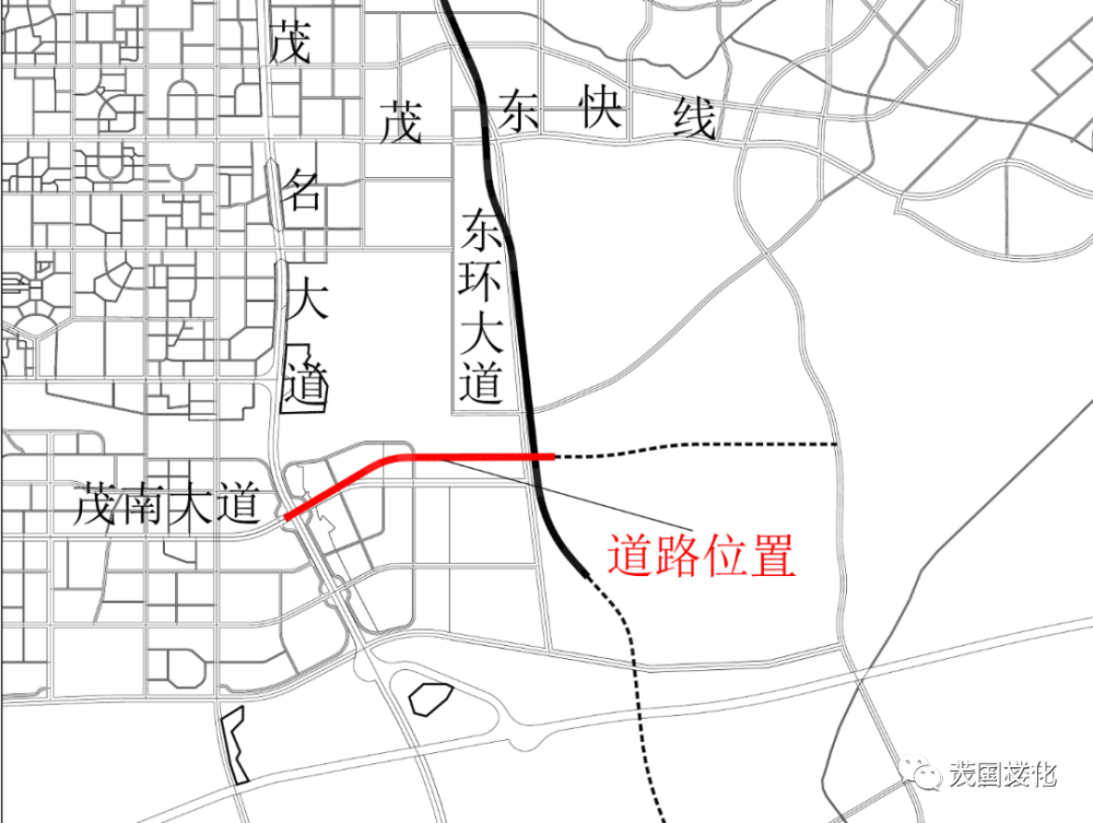 茂名茂南大道东延线将要开建这里已大面积拆迁