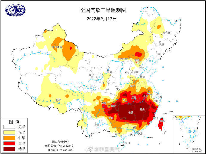 气象干旱预警预警连发33天长沙南昌9月以来降水量为0毫米