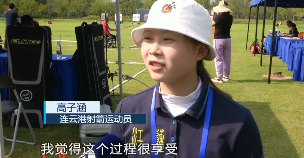 高子涵来自连云港,在轮椅上练习射箭已经有5年.