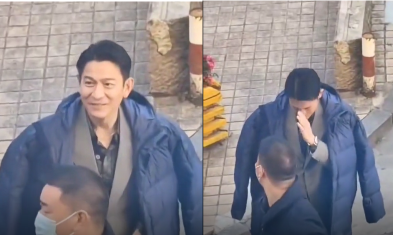 刘德华拍戏遭围观!