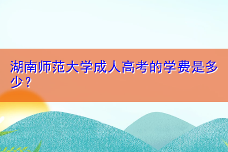 湖南师范大学成人高考的学费是多少？