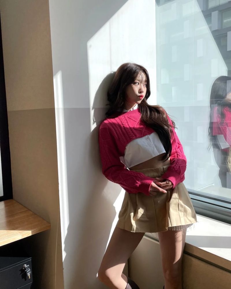 28岁韩国女星李美珠,秋日阳光下多汁的美貌,纤瘦身材蚂蚁腰_腾讯新闻