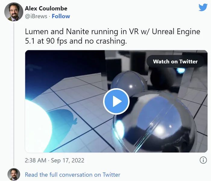 Unreal5亮眼特性Nanite、Lumen已正式支持VR开发