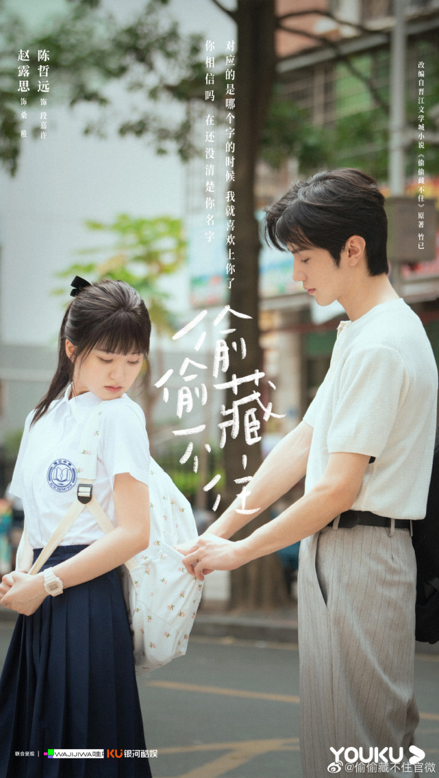 电视剧《偷偷藏不住》首曝海报,赵露思,陈哲远领衔主演