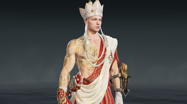 不仅如此,这套"法海"皮肤中,甚至连大威天龙的单手结印动作都直接还原