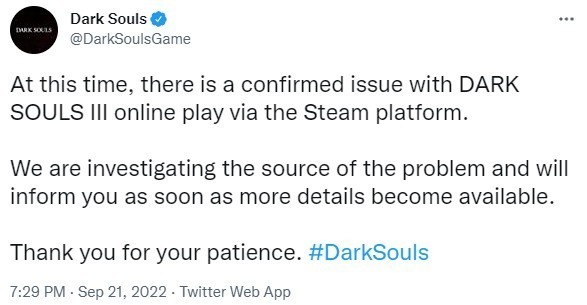 《黑暗之魂3》PC版在线服务器再次被关闭又出问题了