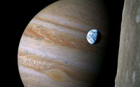 从地球上看木星图片