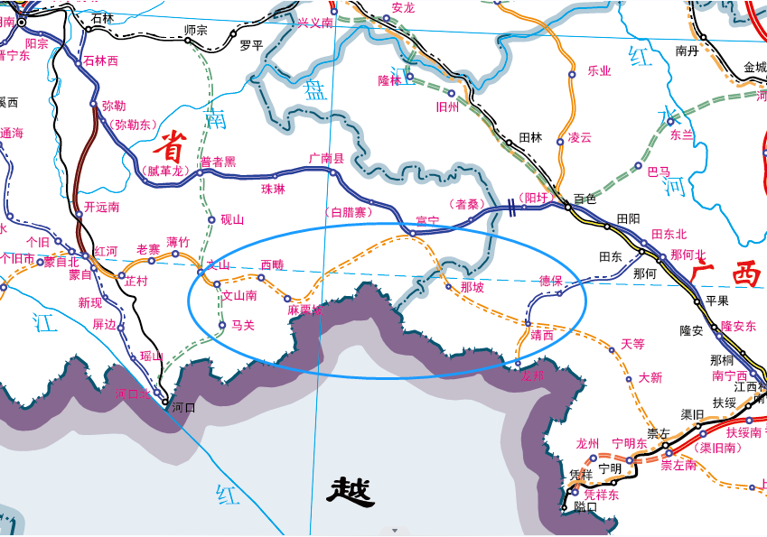 文山至靖西铁路文山至靖西铁路:它是云桂沿边铁路的重要组成部分,是一