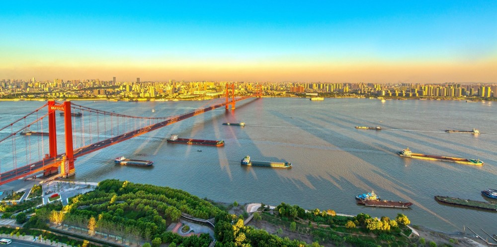 桥见武汉江滩原来这么美