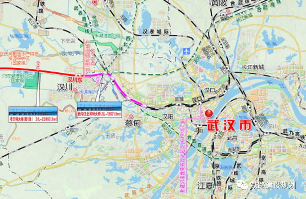 沿江高铁在武汉枢纽的线路方案已经基本稳定,武汉至宜昌高铁汉口至
