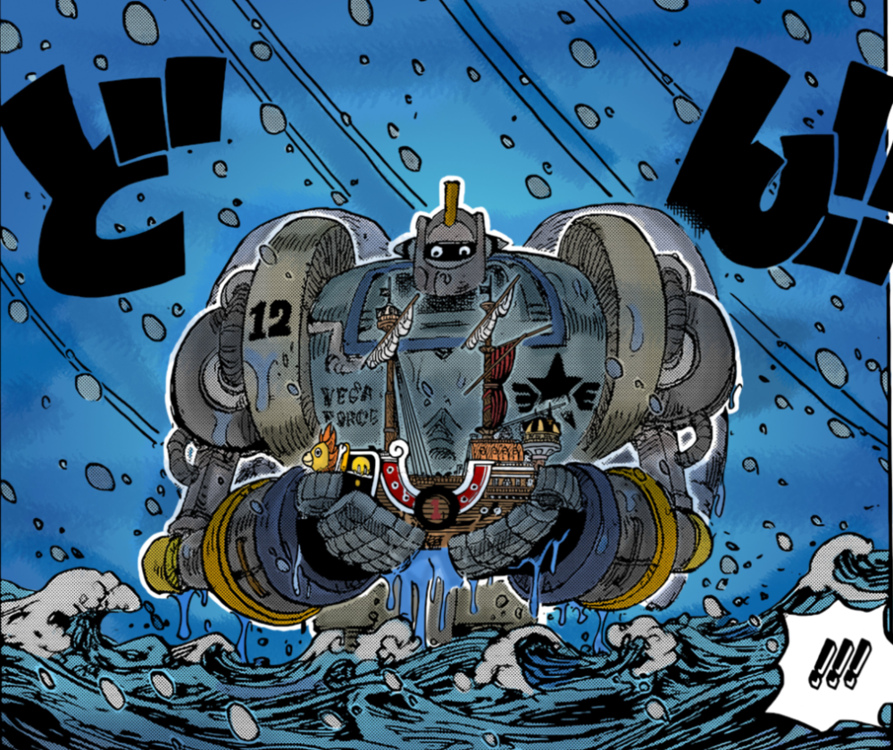 海贼王贝加庞克在制造人造海王草帽团被瞬秒证明古代武器威力