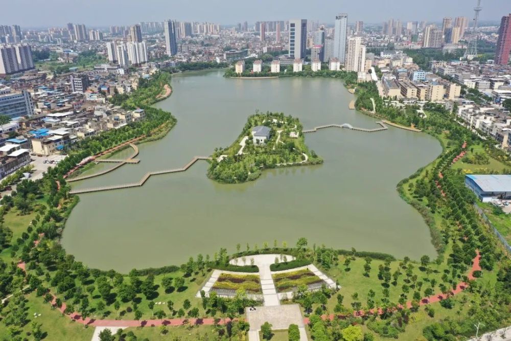 空中俯瞰天门城区原来这样震撼