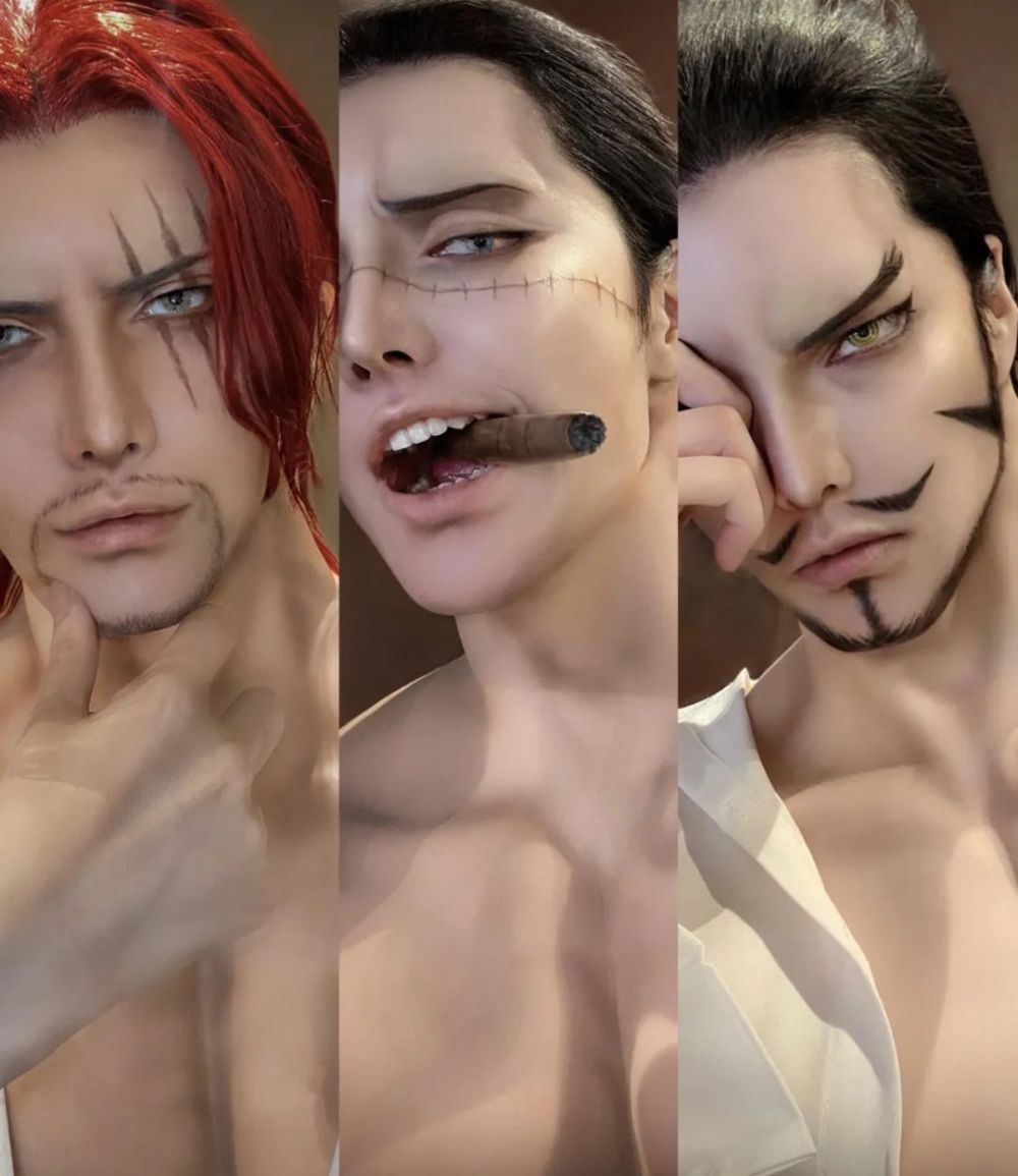 (coser twi:lay)香克斯,克洛克达尔,鹰眼(coser twi:love1loooomy)黑