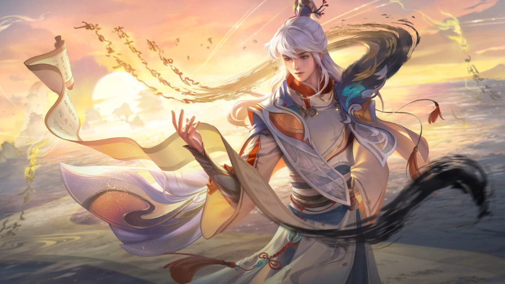 角色海报与皮肤cg中的奕星形象基本一致,结合创作背景和时代特征,设计