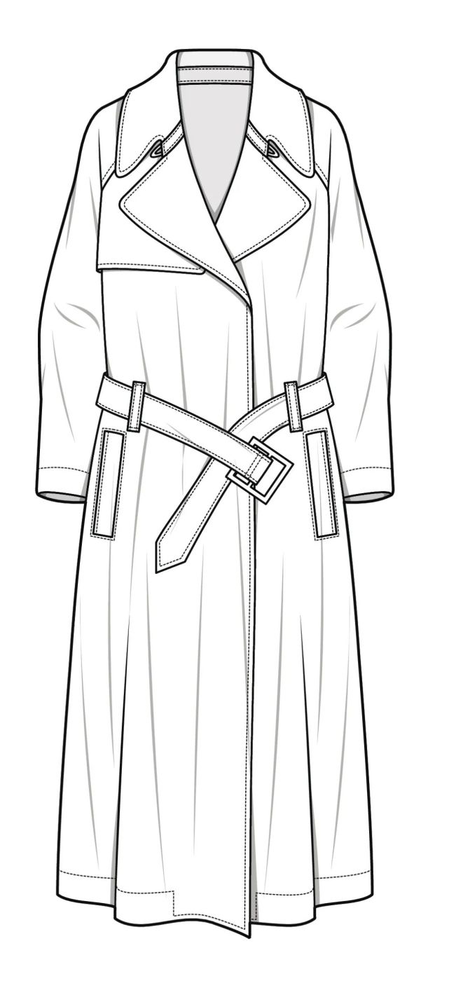 风衣款式图素材合集