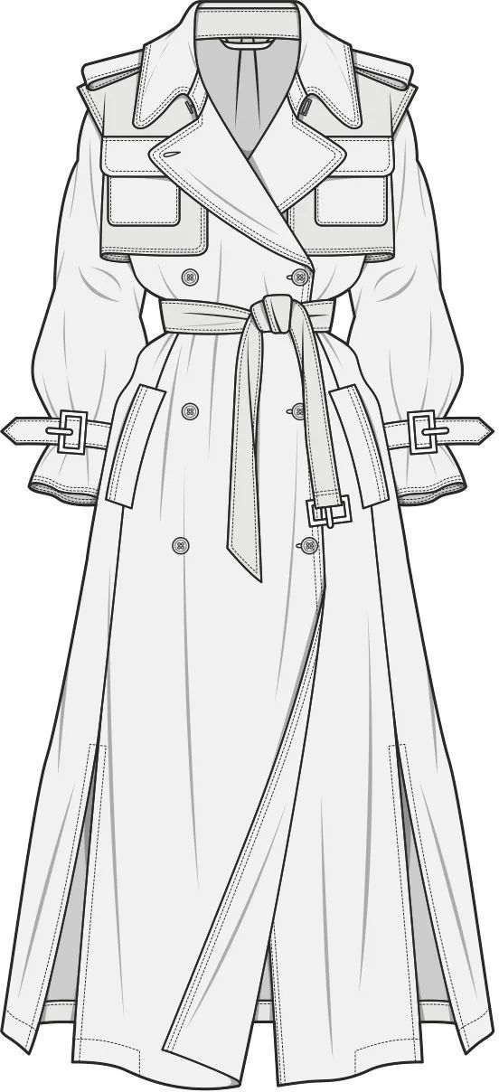 风衣款式图素材合集