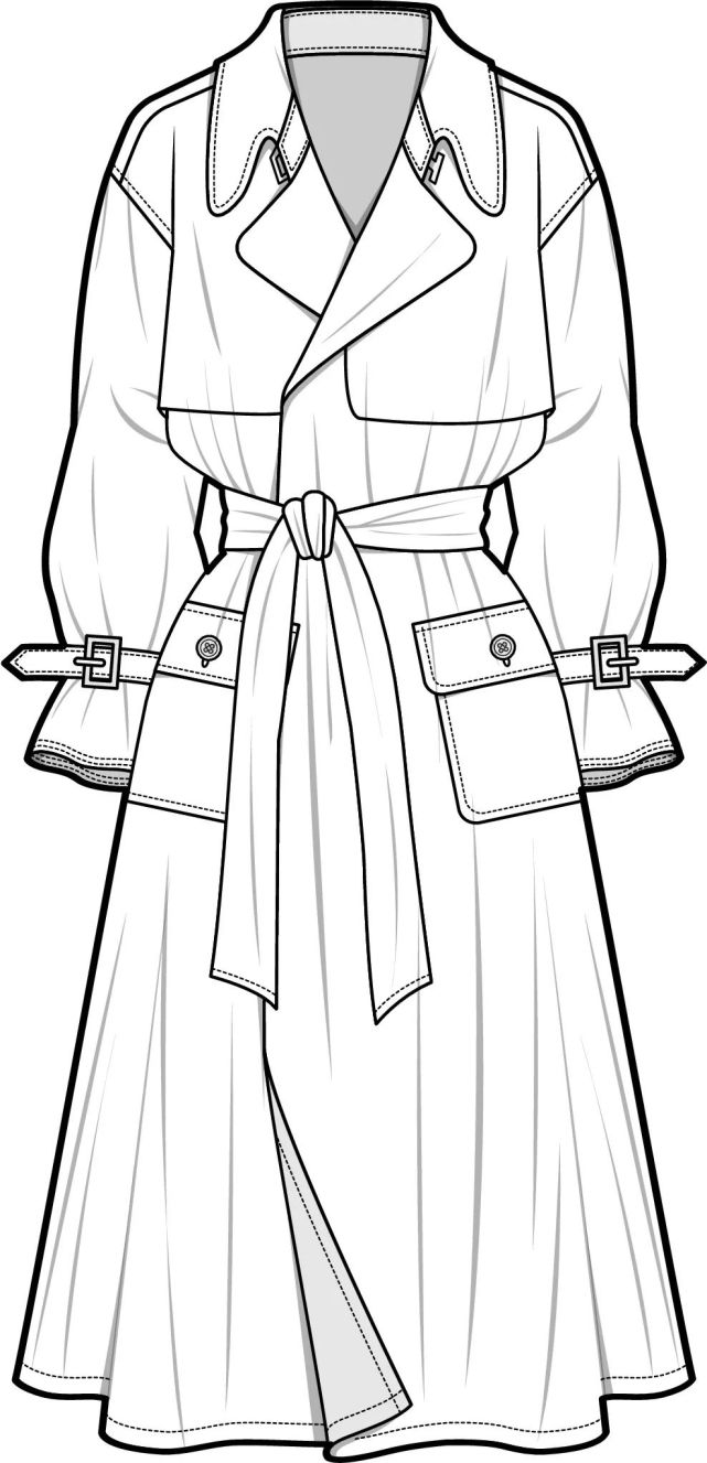 风衣款式图素材合集