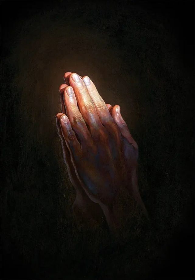 祈祷之手图片原画图片