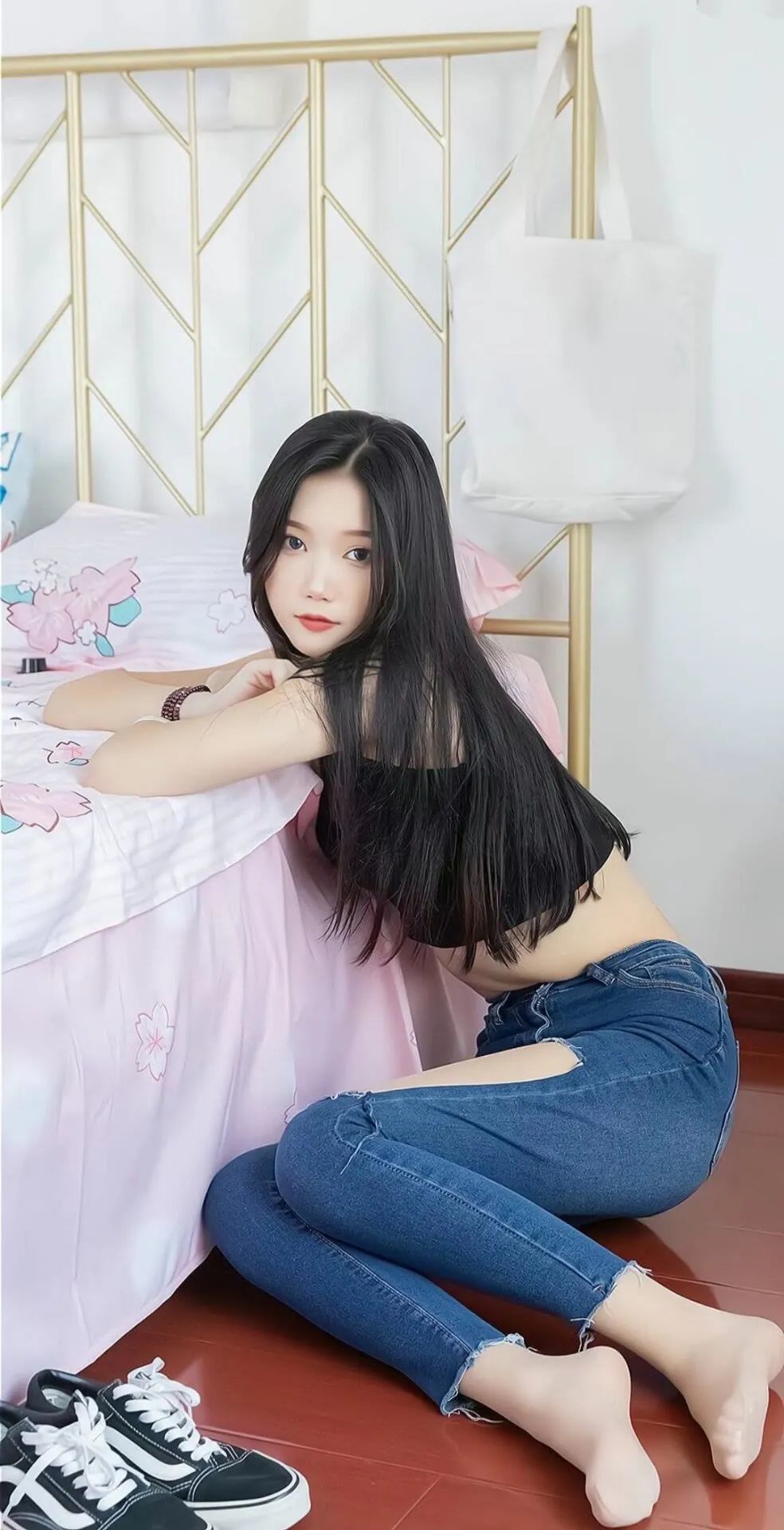 特殊女神|高颜值小姐姐,蓝色牛仔裤,长头发插图3