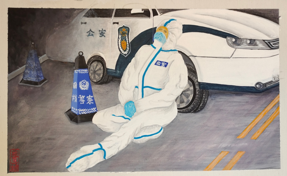 《忠诚》《背影》记录了抗疫瞬间奋战一线的"战友"