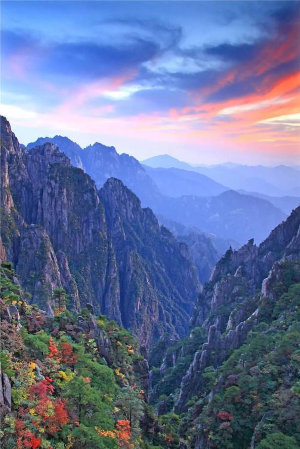 每年9-11月,黄山秋意渐入佳境.寻秋季,游黄山,登高望群山,另眼看不同.