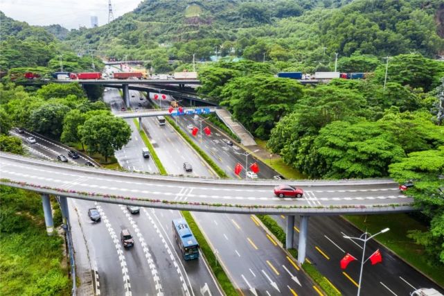 龙华大道国庆的氛围感拉满浓烈的节日气息扑面而来"中国红"成为龙华