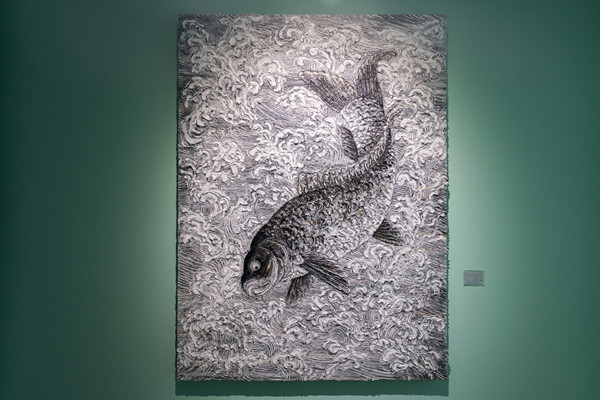 "山海本无经",他用厚重的油画再现宋徽宗笔下的鱼