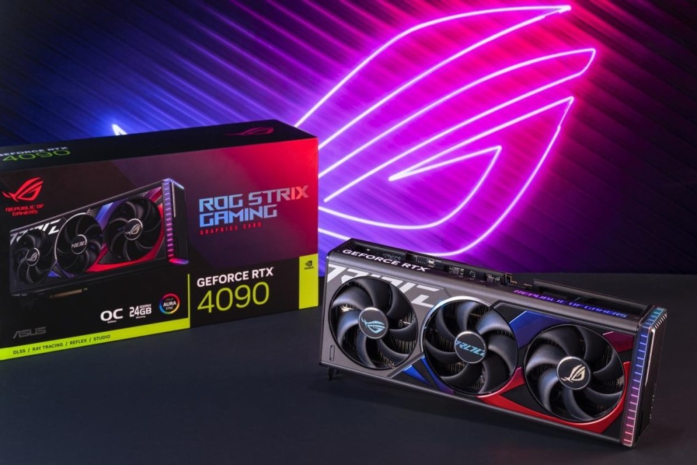 猛禽4090霸气登场 华硕rog strix geforce rtx 4090 oc 24gb显卡抢先