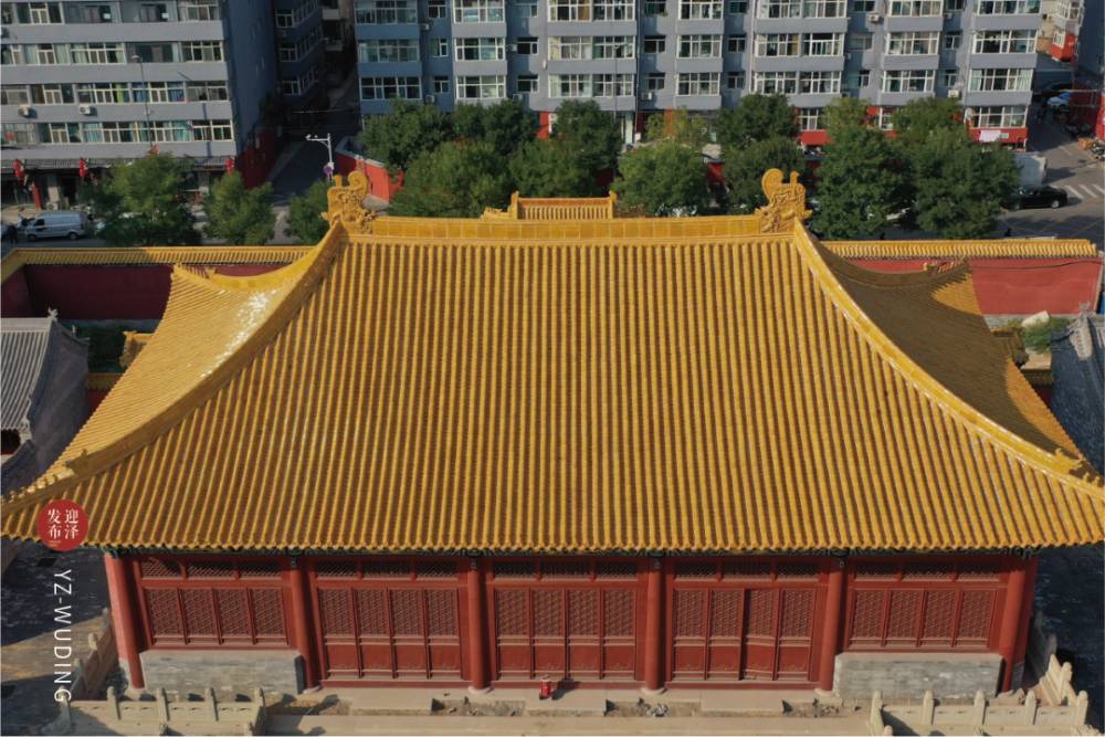 图丨皇庙 · 俯视图庑殿顶又分为单檐和重檐两种,所谓重檐,就是在上述