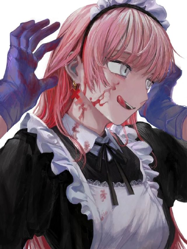 插画|画师狮冬ろう┆rou shitou 病娇感