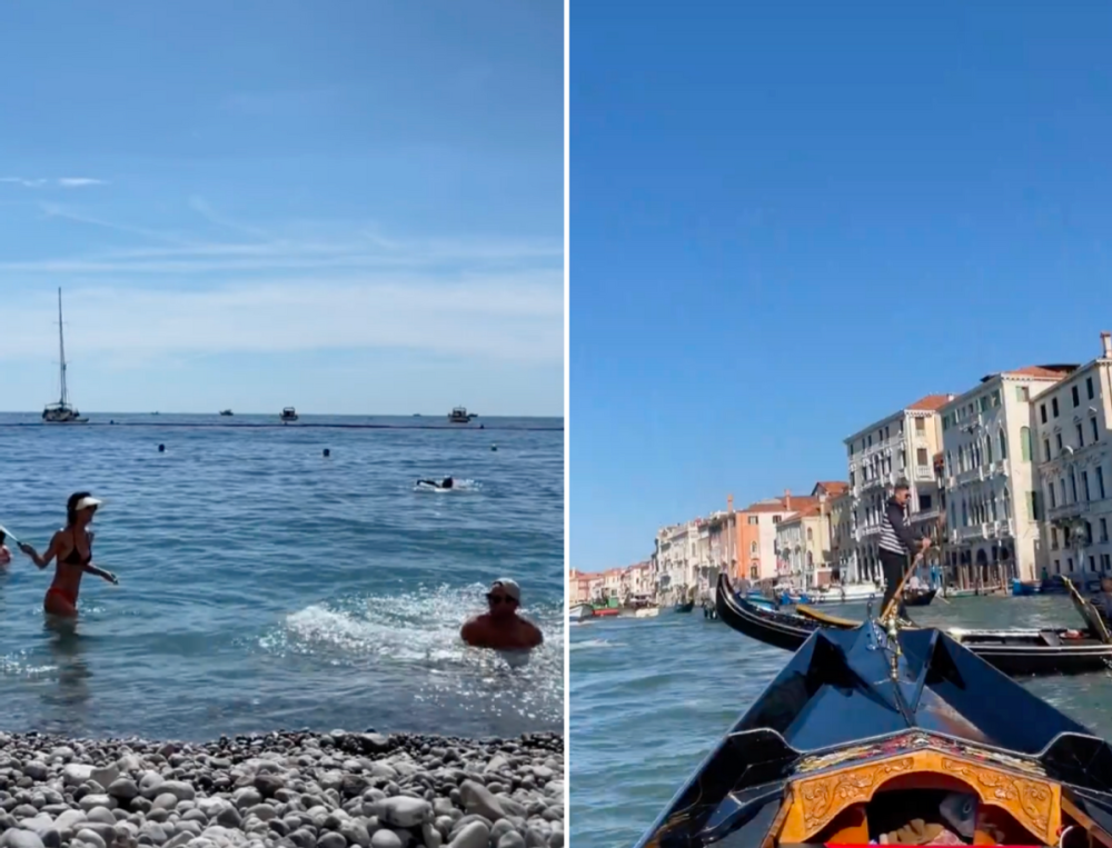 知名网红周六野大秀恩爱与老公贴身拥抱亲吻穿泳衣身材火辣